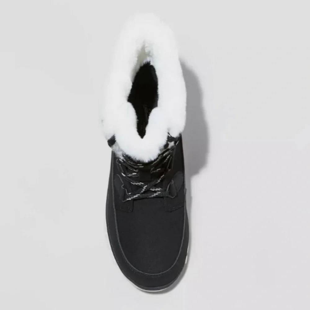 Women's Corie Shearling Hiker Winter Boots - Universal Thread Black 11